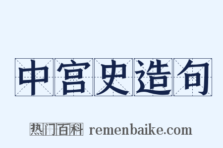 中宫史造句是什么意思的图片